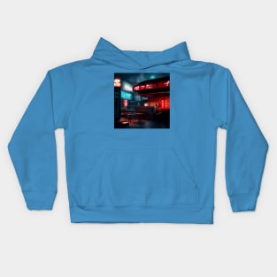 Cyberpunk Tokyo Ramen Shop Kids Hoodie